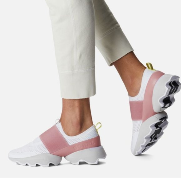 Sorel Shoes - Sorel Kinetic Impact Strap Sneaker White & Moonstone NEW